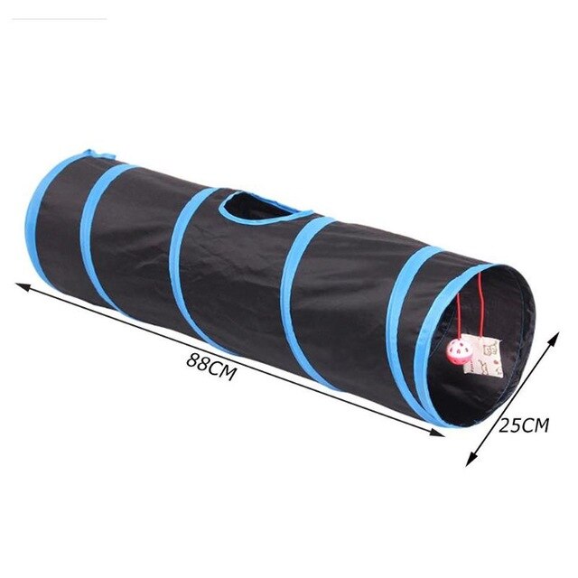 2/3/5 Holes Foldable Pet Cat Tunnel Toys Kitten Rabbit Indoor Outdoor Hanging Ball Training Toys Play Tunnel Tubes Cat Supplies