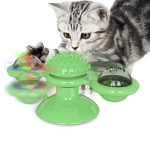 Turntable Funny Cat Toy Windmill Cat Toy Pet Toy For Cat Interactive Toy For Cats Cat Training Tool Cat Supplies