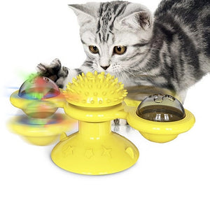 Turntable Funny Cat Toy Windmill Cat Toy Pet Toy For Cat Interactive Toy For Cats Cat Training Tool Cat Supplies