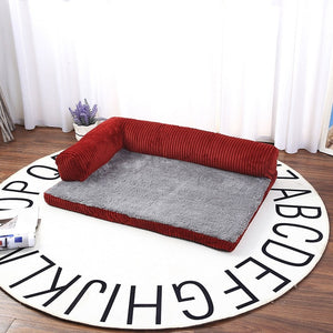 Luxury Large Dog Bed Sofa Dog Cat Pet Cushion Mat For Big Dogs L Shaped Chaise Lounge Sofa Pet Beds