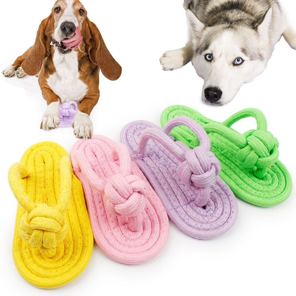 Dog Chewing Toys Cotton Slipper Rope Puppy Teeth Training Molar Toys Puppy Interactive Funny Doggy Play Games Pet Supplies D40