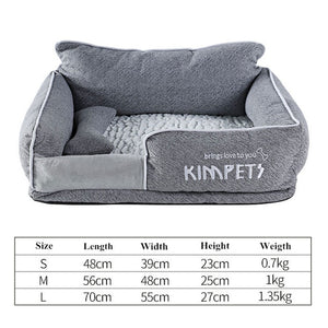 Dog Beds Warm Sleeping Cotton Puppy Bed Washable Detachable Oxford Cloth Kennel Cat Nest Bottom Waterproof Small Cat&Dog Nest