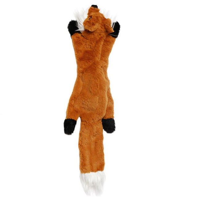 2019 New cute plush toys squeak pet wolf rabbit animal plush toy dog chew squeaky whistling involved squirrel dog toys