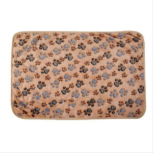 New Cute Dog Bed Mats Soft Flannel Fleece Paw Foot Print Warm Pet Blanket Sleeping Beds Cover Mat For Small Medium Dogs Cats