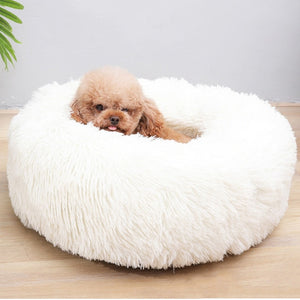 Sleep Luxury Soft Plush Dog Bed Round Shape Sleeping Bag Kennel Cat Puppy Sofa Bed Pet House Winter Warm Beds Cushion Cat Bed